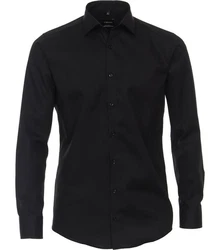 VENTI Langarmhemd Hemd (001880) Kent schwarz