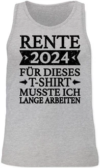 Shirtracer Tanktop Rente 2024 schwarz Shirtracer Tanktop Rente 2024 schwarz