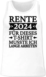 Tanktop Rente 2024 fr dieses T-Shirt musste ich lange arbeiten - schwarz Rentner Rente
