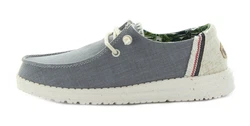 Hey Dude Wendy Fringe Slipper Grau/Hellblau/Blau