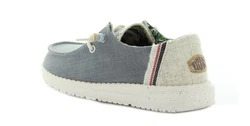 Hey Dude Wendy Fringe Slipper Grau/Hellblau/Blau