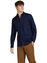 Jack & Jones Langarmhemd Cardiff Dunkelblau
