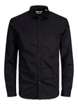 Jack & Jones Langarmhemd Cardiff Schwarz/Dunkelblau