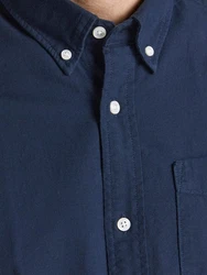 Jack & Jones Langarmhemd JPRBLUBrook OXFORD Dunkelblau/Blau/Hellblau