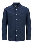 Jack & Jones Langarmhemd JPRBLUBrook OXFORD Dunkelblau/Blau/Hellblau