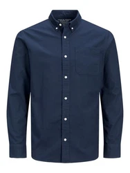 Jack & Jones Langarmhemd JPRBLUBrook OXFORD Dunkelblau/Blau/Hellblau