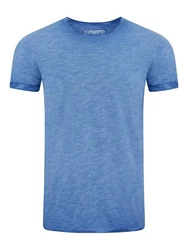 riverso T-Shirt Herren Basic Shirt RIVMatteo Regular Fit Türkis/Blau/Hellblau/Grau