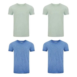 riverso T-Shirt Herren Basic Shirt RIVMatteo Regular Fit Türkis/Blau/Hellblau/Grau