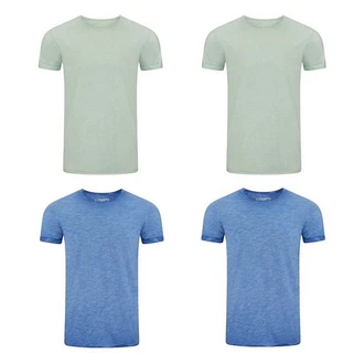 riverso T-Shirt Herren Basic Shirt RIVMatteo Regular Fit Türkis/Blau/Hellblau/Grau