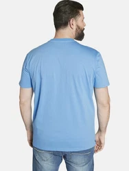 Charles Colby T-Shirt EARL CAYSE mit reflektierenden Details Hellblau/Blau