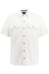 JP1880 Kurzarmhemd Modern Fit Kent-Kragen Weiß/Khaki/Creme/Rot/Beige