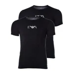 Emporio Armani Herren T-Shirt Vorteilspack Crew Neck Rundhals Stretch Cotton EA Logo Schwarz