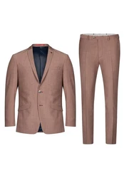 Roy Robson Anzughose Modischer Anzug Slim Fit Rosa/Rot/Braun/Lila