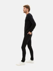 TOM TAILOR Slim-fit-Jeans Troy Schwarz/Bordeaux