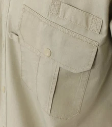 Redmond Kurzarmhemd Comfort Fit Khaki/Dunkelgrün