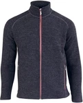 Ivanhoe of Sweden Wolljacke Danny Full Zip Dunkelgrau/Dunkelblau/Rot