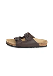 Vitaform Herrenschuhe Pantolette Dunkelbraun/Braun/Beige