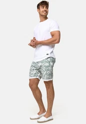 Indicode Chinoshorts Brayan Dunkelgrün/Mintgrün/Weiß/Grün