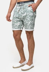 Indicode Chinoshorts Brayan Dunkelgrün/Mintgrün/Weiß/Grün
