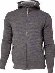 Ivanhoe of Sweden Wolljacke Morel Hood Dunkelgrau/Hellgrau/Grau