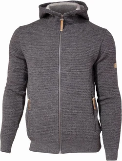 Ivanhoe of Sweden Wolljacke Morel Hood Dunkelgrau/Hellgrau/Grau