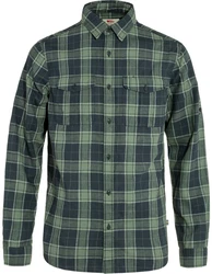Fjällräven Langarmhemd vik Travel Shirt LS Dunkelgrün/Grün