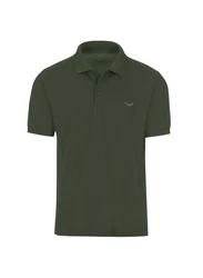 Trigema Poloshirt DELUXE Piqu Grün/Dunkelgrün/Khaki