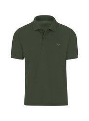 Trigema Poloshirt DELUXE Piqu Grün/Dunkelgrün/Khaki