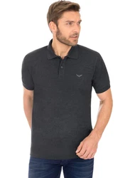 Trigema Poloshirt DELUXE Piqu grau (anthrazit, melange)