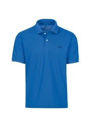 Trigema Poloshirt DELUXE Piqu Hellblau/Blau/Dunkelblau