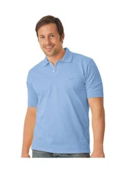 Trigema Poloshirt DELUXE Piqu Hellblau/Blau