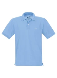 Trigema Poloshirt DELUXE Piqu Hellblau/Blau