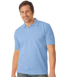 Trigema Poloshirt DELUXE Piqu Hellblau/Blau