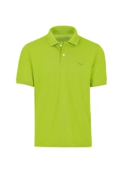 Trigema Poloshirt DELUXE Piqu Grün/Neonfarben/Gelb