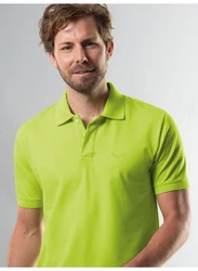 Trigema Poloshirt DELUXE Piqu Grün/Neonfarben/Gelb