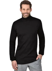 Trigema Rollkragenshirt Langarm Ski- und Sport-Rollkragenpullover Schwarz