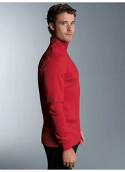 Trigema Rollkragenshirt Langarm Ski- und Sport-Rollkragenpullover Rot/Dunkelrot