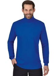Trigema Rollkragenshirt Langarm Ski- und Sport-Rollkragenpullover Blau/Dunkelblau