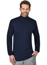 Trigema Rollkragenshirt Langarm Ski- und Sport-Rollkragenpullover Dunkelblau