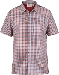 Fjällräven Kurzarmhemd Svante Dunkelrot/Rot/Braun