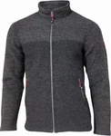 Ivanhoe of Sweden Wolljacke Jon Full-Zip Dunkelgrau/Rot/Hellgrau/Dunkelrot/Grau