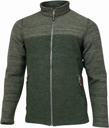Ivanhoe of Sweden Wolljacke Jon Full-Zip Dunkelgrün/Grün