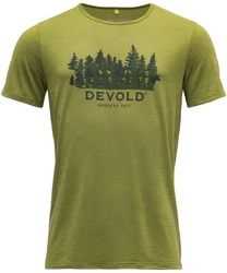 Devold T-Shirt Ornakken Forest Man Tee Dunkelgrün/Grün/Neonfarben