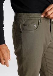 Man's World Dehnbund-Hose Stretch Khaki/Dunkelgrün