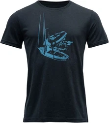 Devold T-Shirt Straumane Man Tee Dunkelblau/Blau/Dunkelgrau/Hellblau