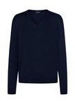 MAERZ Muenchen Strickpullover PULLOVER V-AUSSCHNITT ARM Dunkelblau/Schwarz/Blau