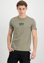 Alpha Industries Rundhalsshirt Basic T Dunkelgrün/Khaki