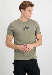 Alpha Industries Rundhalsshirt Basic T Dunkelgrün/Khaki