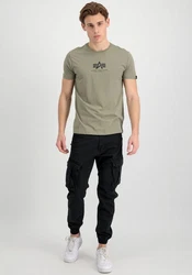 Alpha Industries Rundhalsshirt Basic T Dunkelgrün/Khaki