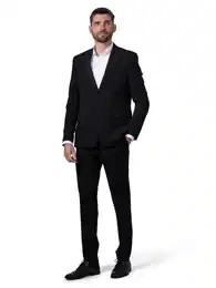 Anzug Herren Business Anzug Regular Fit (Anzughose & Sakko, 2-tlg., Anzug Set) im modernen Look, mit Kleidersack